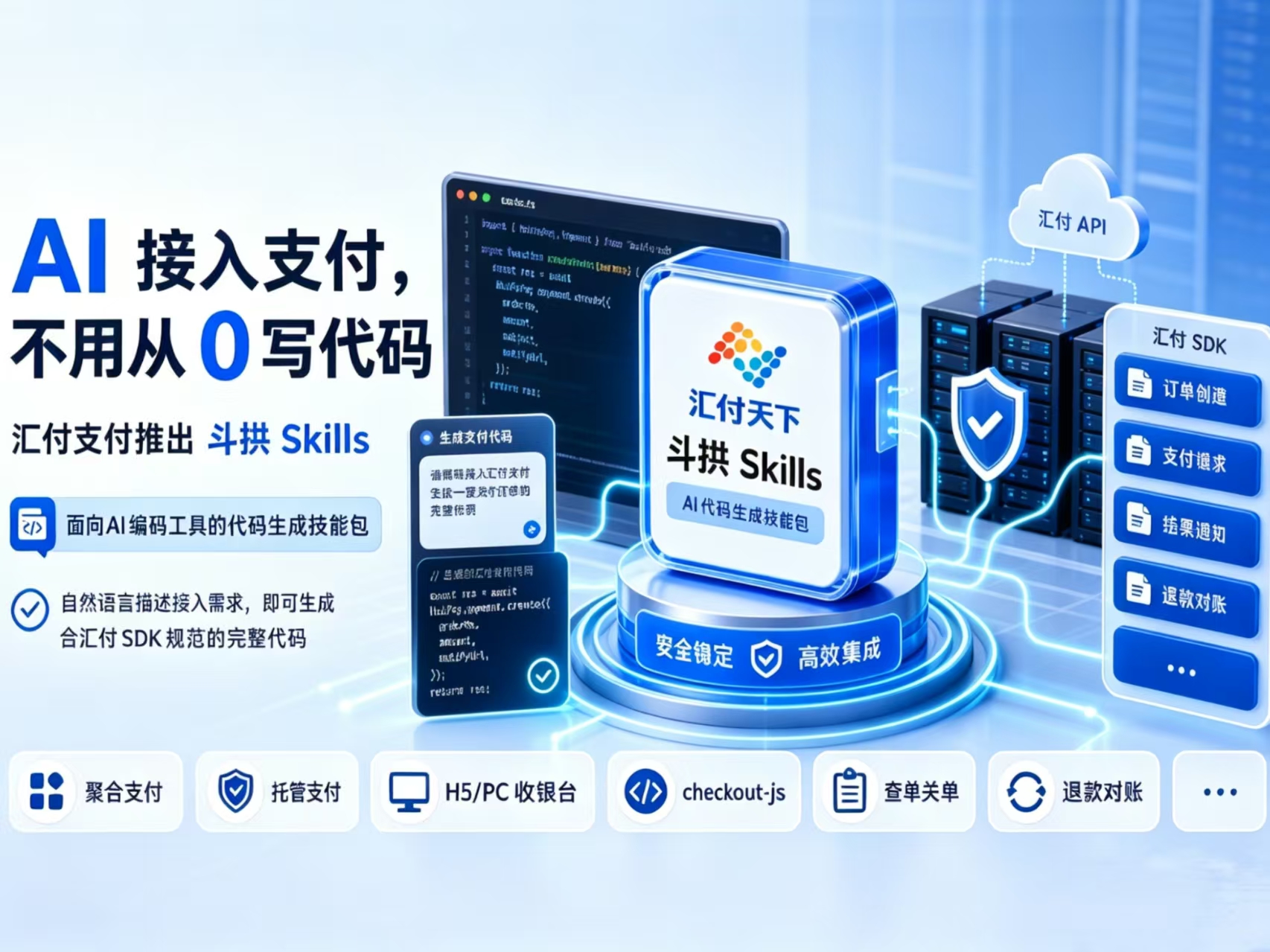 汇付支付推出斗拱Skill，面向 AI 编码工具生成的技能包