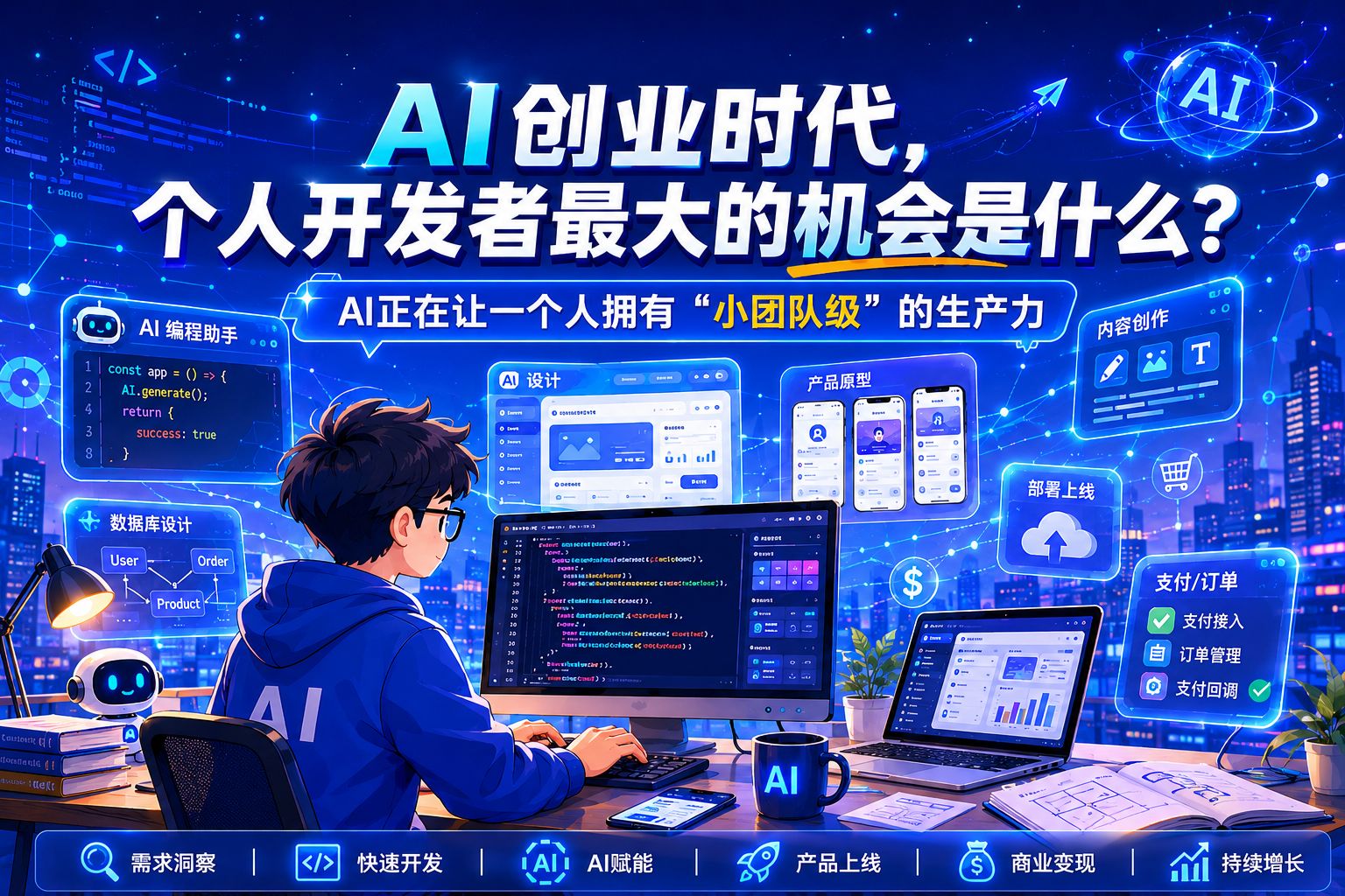 AI创业时代，个人开发者最大的机会是什么？